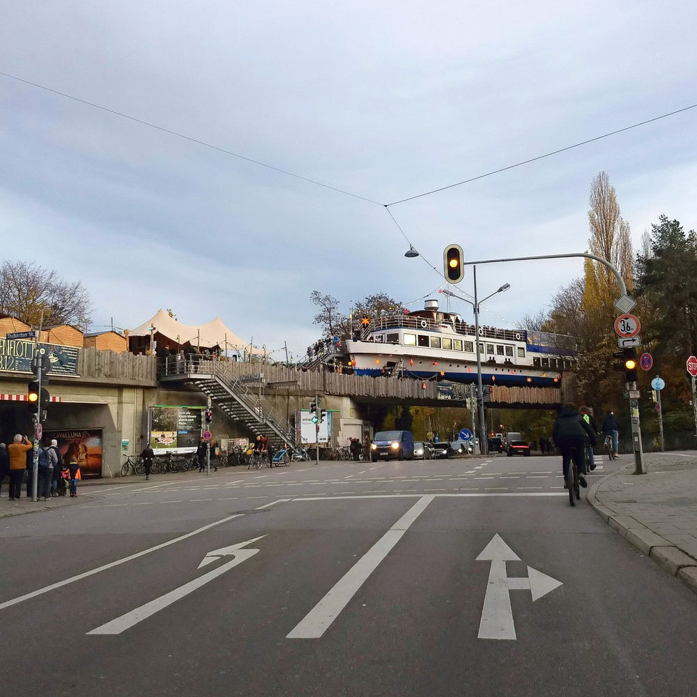 View of boat in Munich